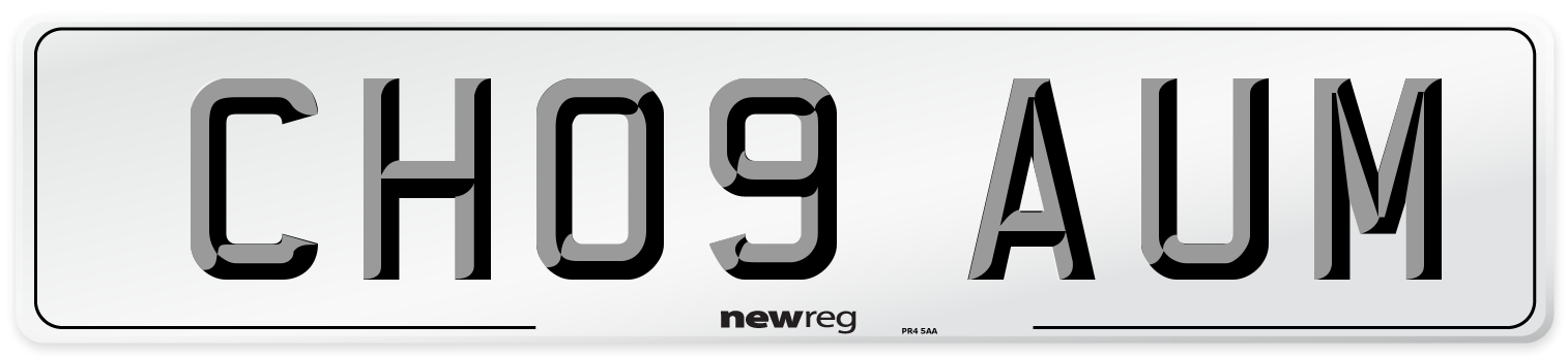 CH09 AUM Number Plate from New Reg